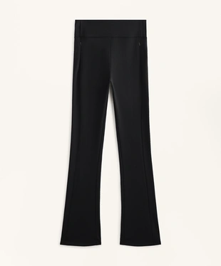 HIGH RISE WARM FLARE TROUSERS WITH POCKETS- Заказать в России
