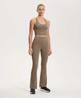 Брюки-клеш с высокой посадкой и контролем корсета полосатые MOCHA- Заказать в России