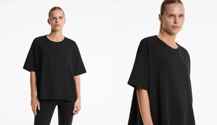 BOXY SHORT-SLEEVE COTTON BLEND T-SHIRT- Заказать в России