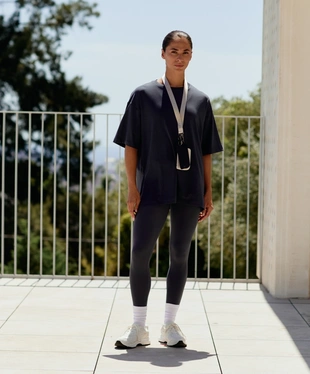 BOXY SHORT-SLEEVE COTTON BLEND T-SHIRT- Заказать в России