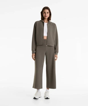 RIBBED HOODED JACKET WITH 29% MODAL- Заказать в России