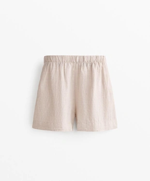 100% LINEN BERMUDA SHORTS- Заказать в России