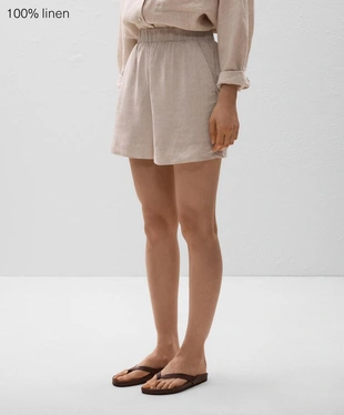 100% LINEN BERMUDA SHORTS- Заказать в России