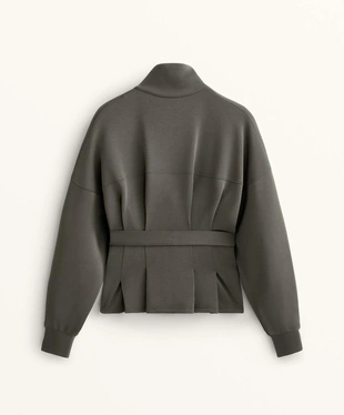 Пиджак из мягкого модала с поясом- Заказать в России