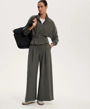 Пиджак из мягкого модала с поясом- Заказать в России