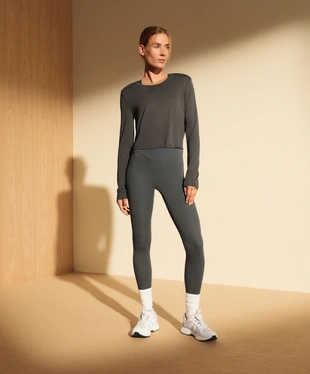 CROSS-BACK CROPPED T-SHIRT WITH MODAL- Заказать в России