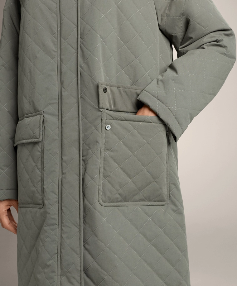 Длинный утепленный пуховик fellex® aerogel 3k с водонепроницаемой тканью