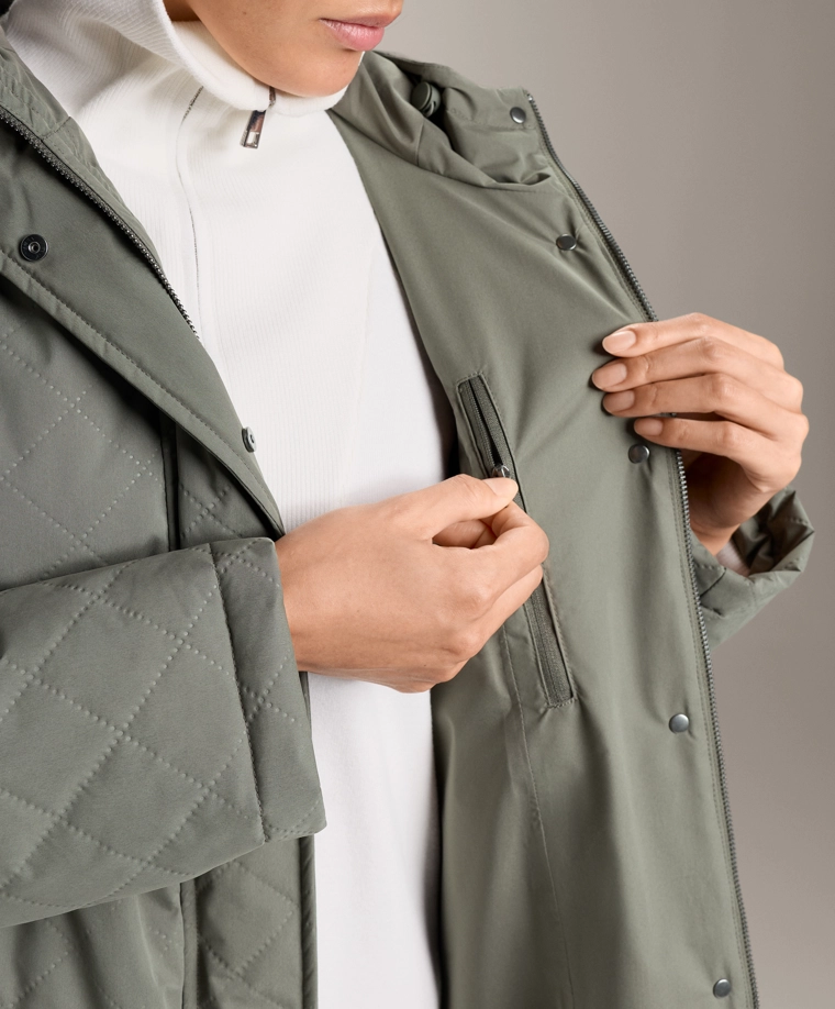 Длинный утепленный пуховик fellex® aerogel 3k с водонепроницаемой тканью