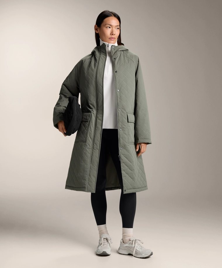 Длинный утепленный пуховик fellex® aerogel 3k с водонепроницаемой тканью