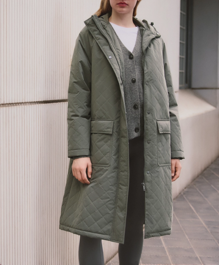 Длинный утепленный пуховик fellex® aerogel 3k с водонепроницаемой тканью