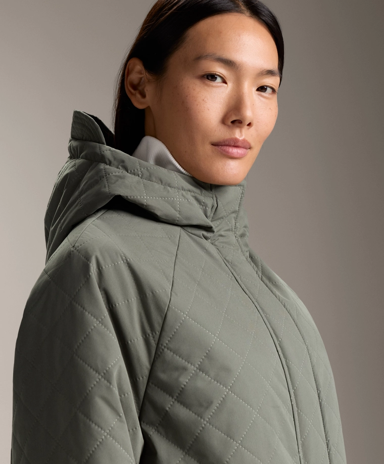 Длинный утепленный пуховик fellex® aerogel 3k с водонепроницаемой тканью