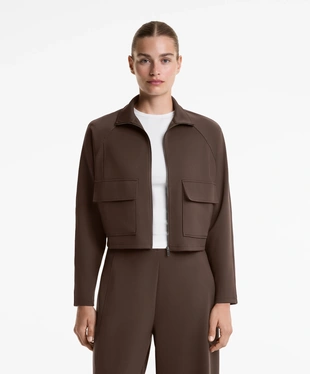 NEOPRENE-EFFECT JACKET WITH POCKETS- Заказать в России