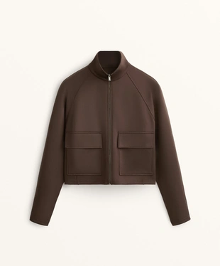 NEOPRENE-EFFECT JACKET WITH POCKETS- Заказать в России