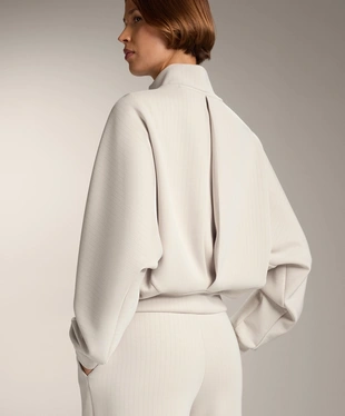 STRIPED HIGH-NECK JACKET WITH SOFT-TOUCH MODAL- Заказать в России