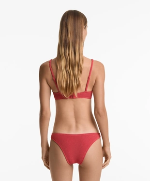 U-CUT CRINKLE MID-RISE BIKINI BOTTOMS- Заказать в России