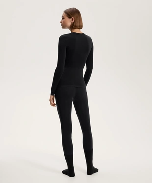 Total look 1+2 layer black modal trousers|1320/396 - OYSHO 