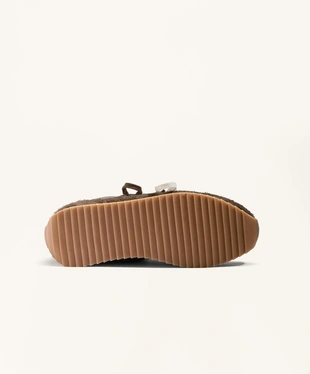 COMBINED SPLIT-LEATHER RUNNING TRAINERS- Заказать в России