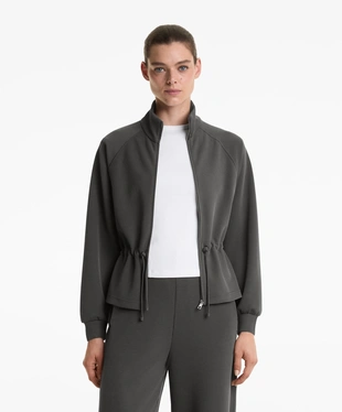 RIB JACKET WITH ADJUSTABLE WAIST, 29% MODAL- Заказать в России