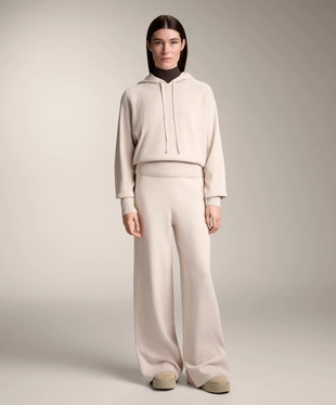 RIB JUMPER WITH DRAWSTRING HOOD AND FITTED WAIST- Заказать в России