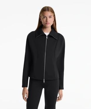 BLACK STRAIGHT-CUT NEOPRENE-EFFECT TOTAL LOOK- Заказать в России