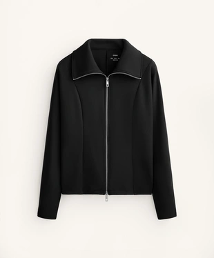 BLACK STRAIGHT-CUT NEOPRENE-EFFECT TOTAL LOOK- Заказать в России