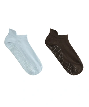 2 PAIRS OF POLYAMIDE BLEND YOGA AND PILATES SNEAKER SOCKS- Заказать в России