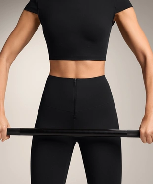 COMPRESSIVE HIGH-RISE CORE-CONTROL ANKLE-LENGTH LEGGINGS WITH ZIP- Заказать в России