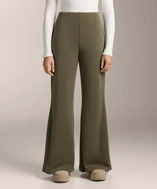 SUPER HIGH-RISE FLARE TROUSERS WITH BRUSHED MODAL- Заказать в России