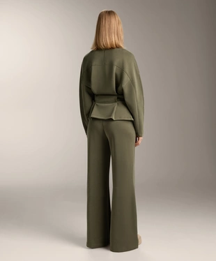 SUPER HIGH-RISE FLARE TROUSERS WITH BRUSHED MODAL- Заказать в России