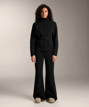 SUPER HIGH-RISE FLARE TROUSERS WITH BRUSHED MODAL- Заказать в России