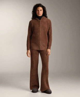 THICK CHENILLE FLARE TROUSERS- Заказать в России