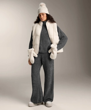 CABLE KNIT FLARE TROUSERS- Заказать в России