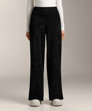 FINE CHENILLE STRAIGHT-LEG TROUSERS- Заказать в России