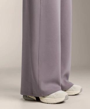 STRAIGHT-LEG RIB TROUSERS WITH BRUSHED MODAL- Заказать в России