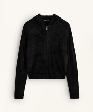 FINE CHENILLE HOODED JACKET- Заказать в России