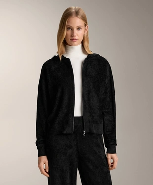 FINE CHENILLE HOODED JACKET- Заказать в России