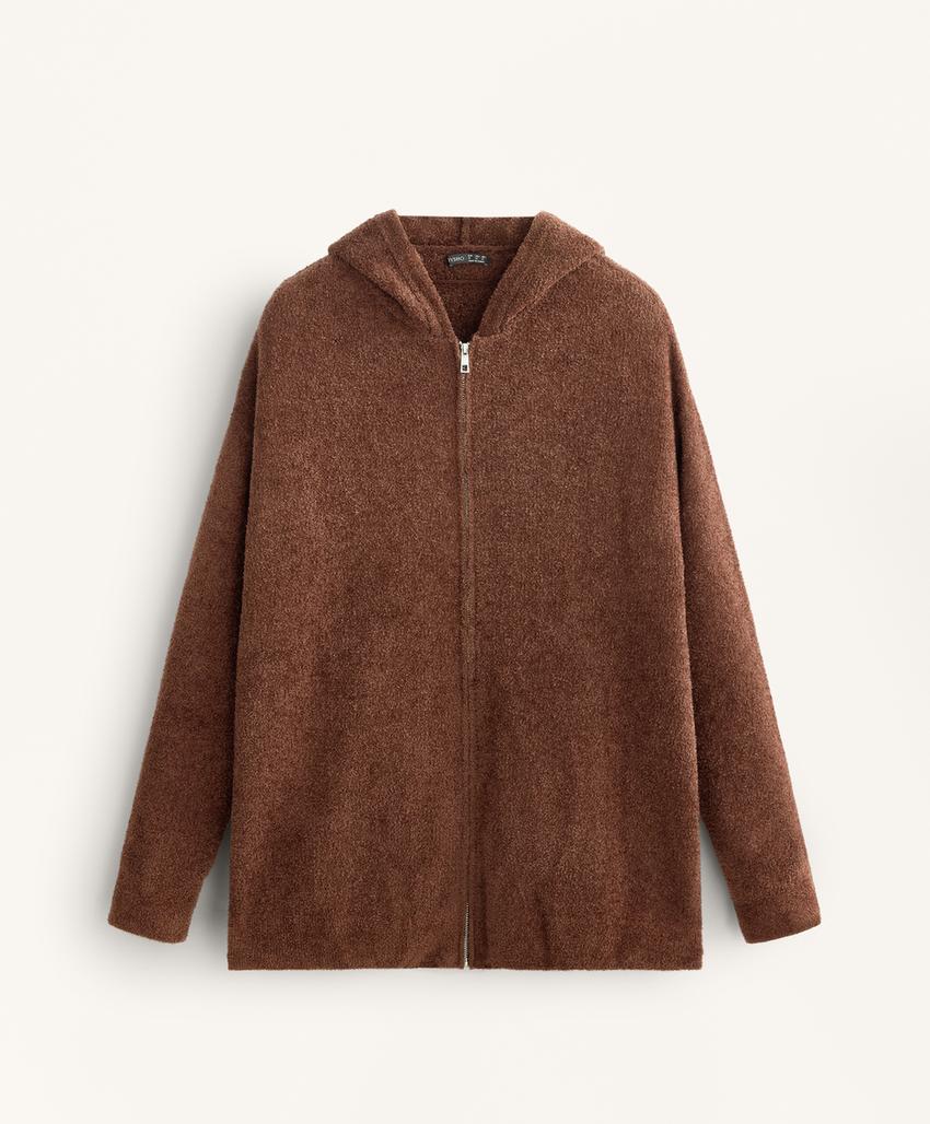 Толстая шинельная куртка с капюшоном