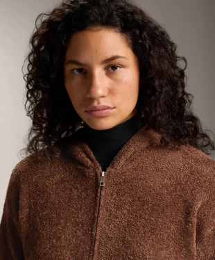 CHUNKY CHENILLE HOODED JACKET- Заказать в России