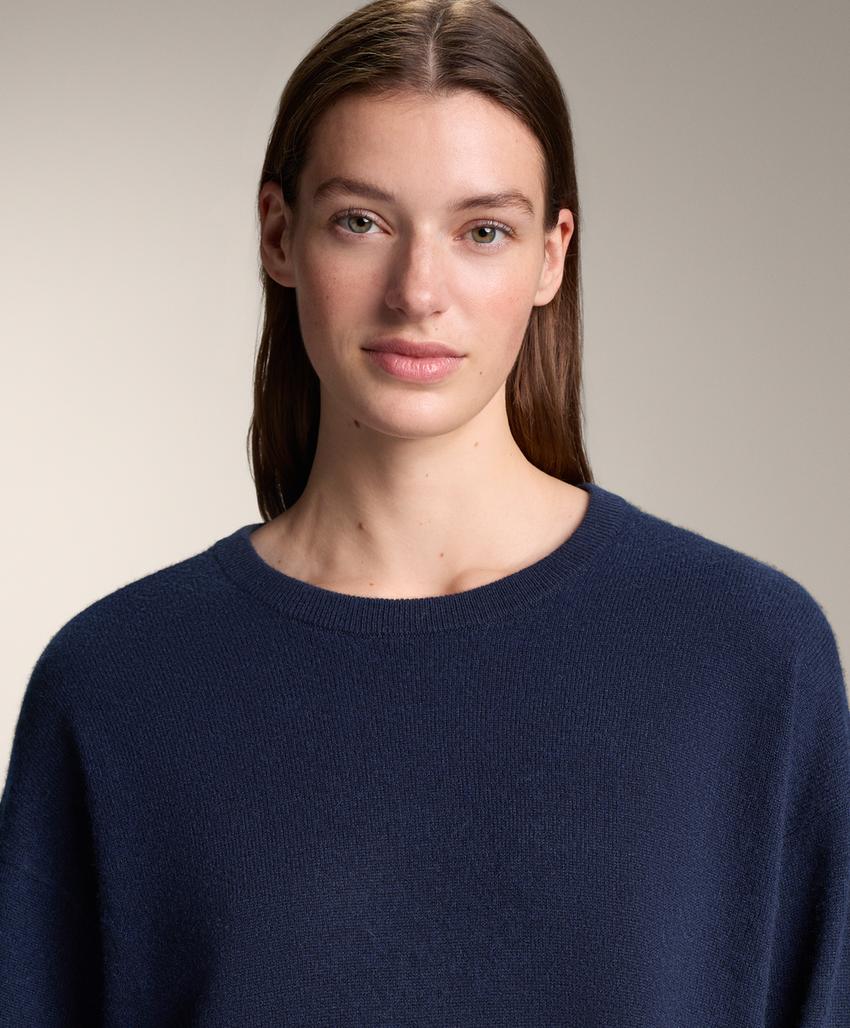 Свитер с круглым вырезом из 100% кашемира