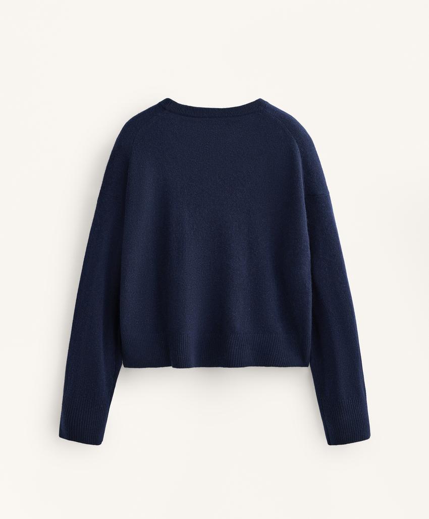 Свитер с круглым вырезом из 100% кашемира