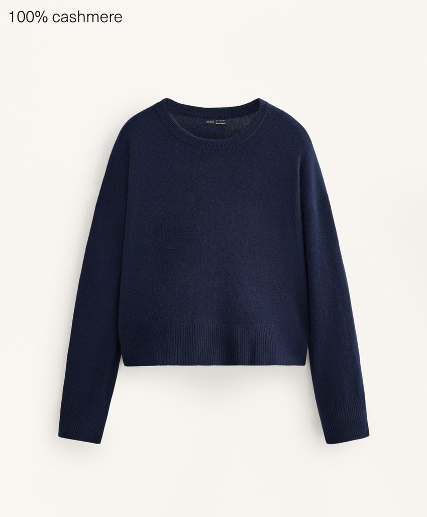 Свитер с круглым вырезом из 100% кашемира