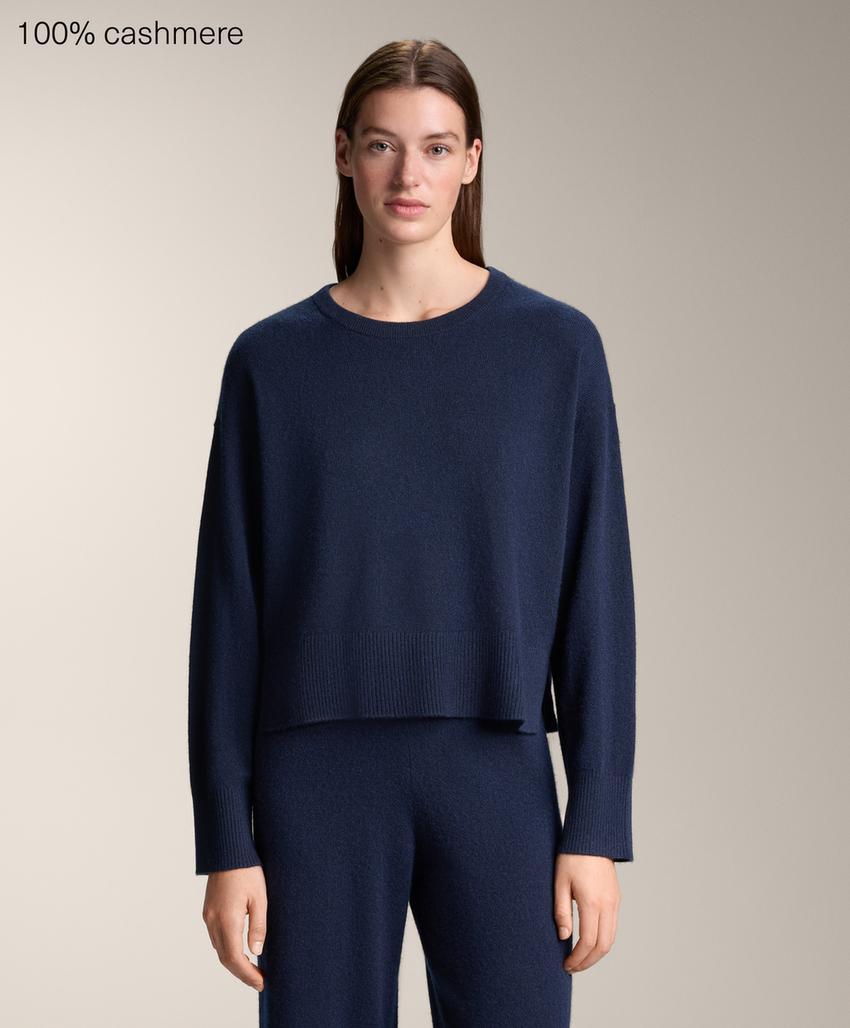 Свитер с круглым вырезом из 100% кашемира