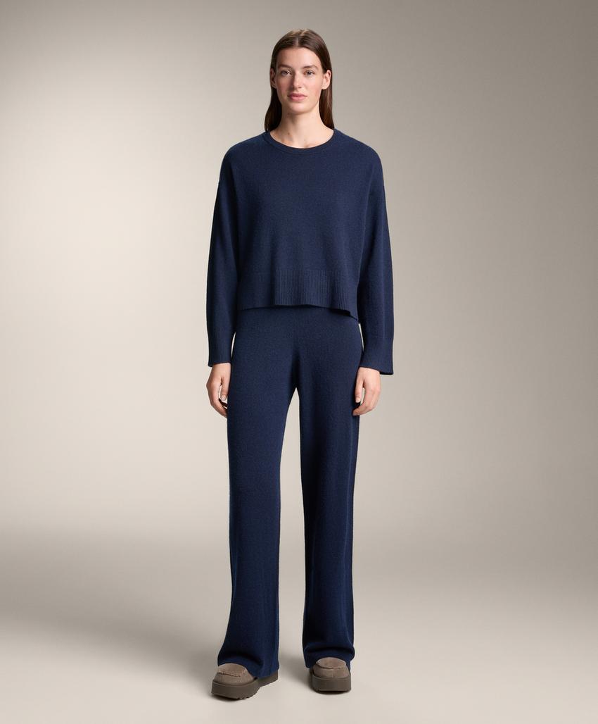 Свитер с круглым вырезом из 100% кашемира