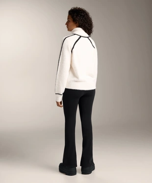 KNIT JUMPER WITH PIPING AND RAISED NECK- Заказать в России