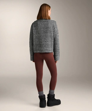 Свитер с крученой вязкой на молнии- Заказать в России