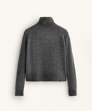 HIGH NECK CABLE KNIT JUMPER- Заказать в России