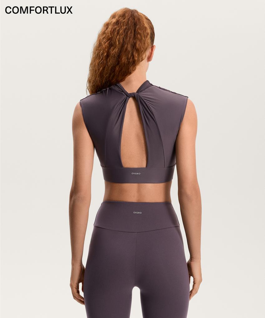 Топ comfortlux с драпировкой на горловине