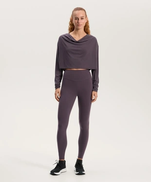 Модальная футболка с завязками в области шеи- Заказать в России