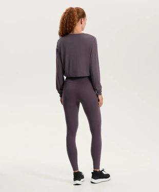 Модальная футболка с завязками в области шеи- Заказать в России