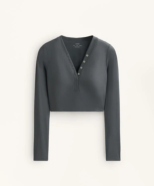 Футболка с длинным рукавом из ребристого материала COMFORTLUX- Заказать в России